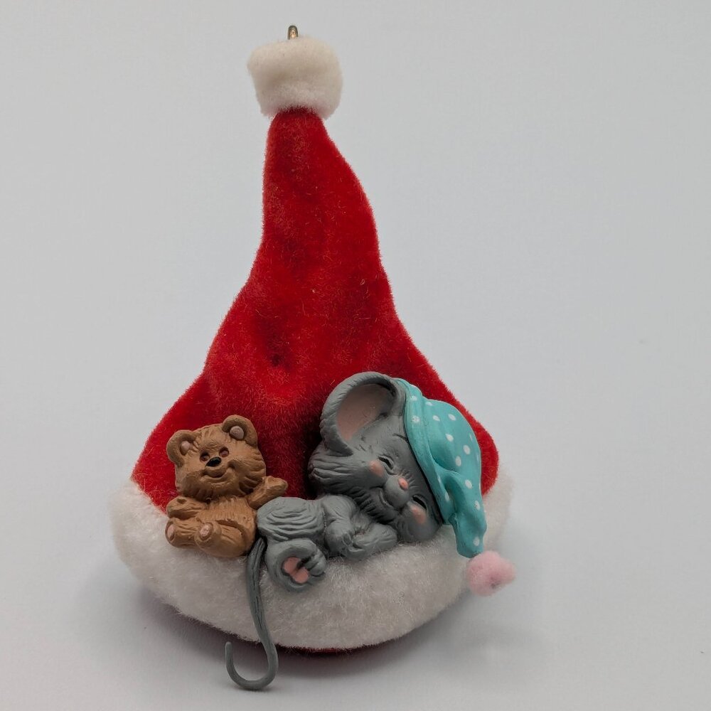 Hallmark Keepsake Night Before Christmas 1987, Vintage Santa Hat Ornament